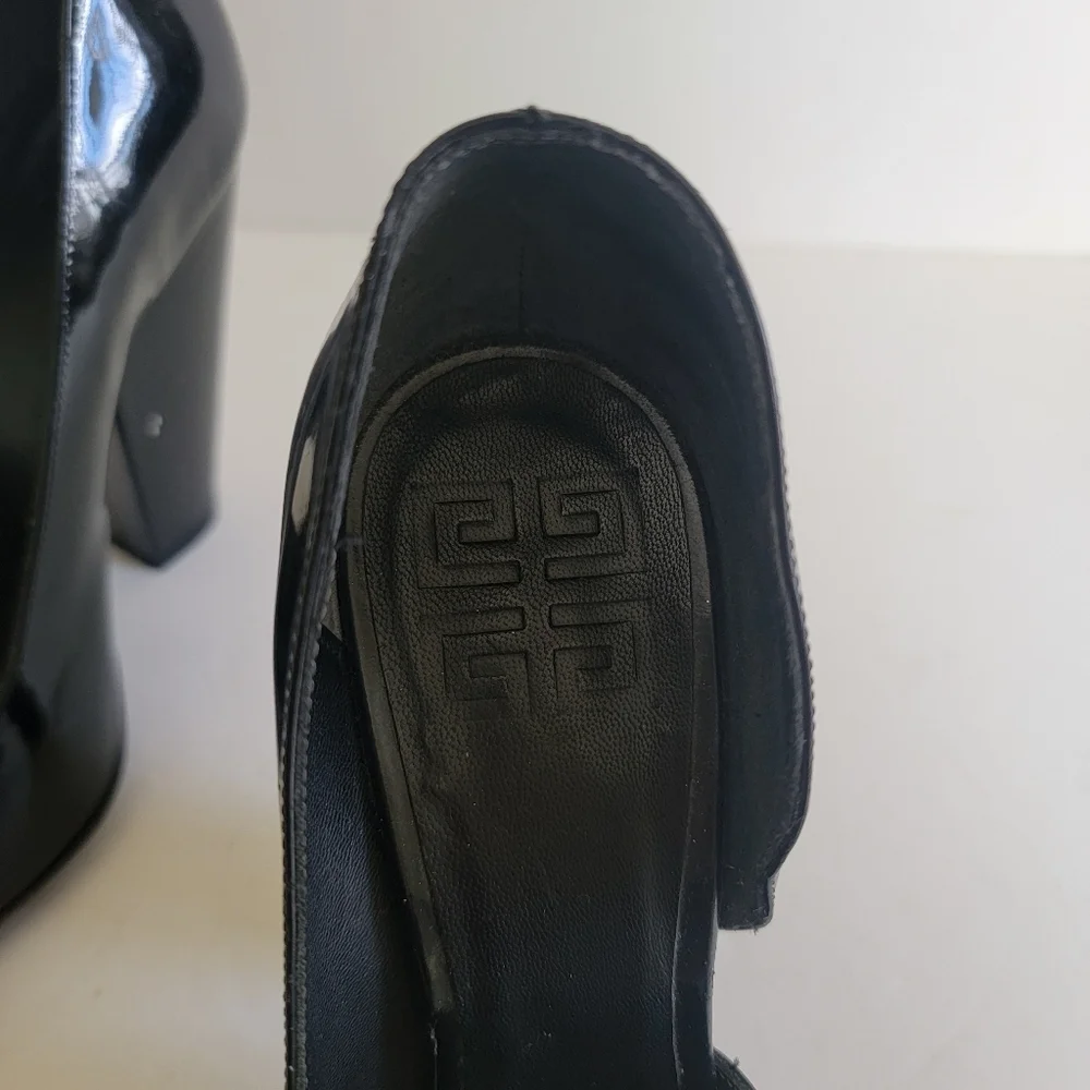 Givenchy D'orsay Black Patent Leather Pumps EU 36.5 US 6.5 Pointed Toe Designer - Picture 14 of 16